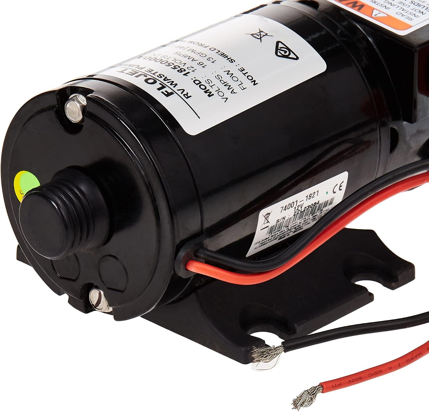 Flojet 18550000A Macerator Waste Pump – Fixed-Mount 12V DC Self-Priming RV and Marine Waste Transfer System - Image 4