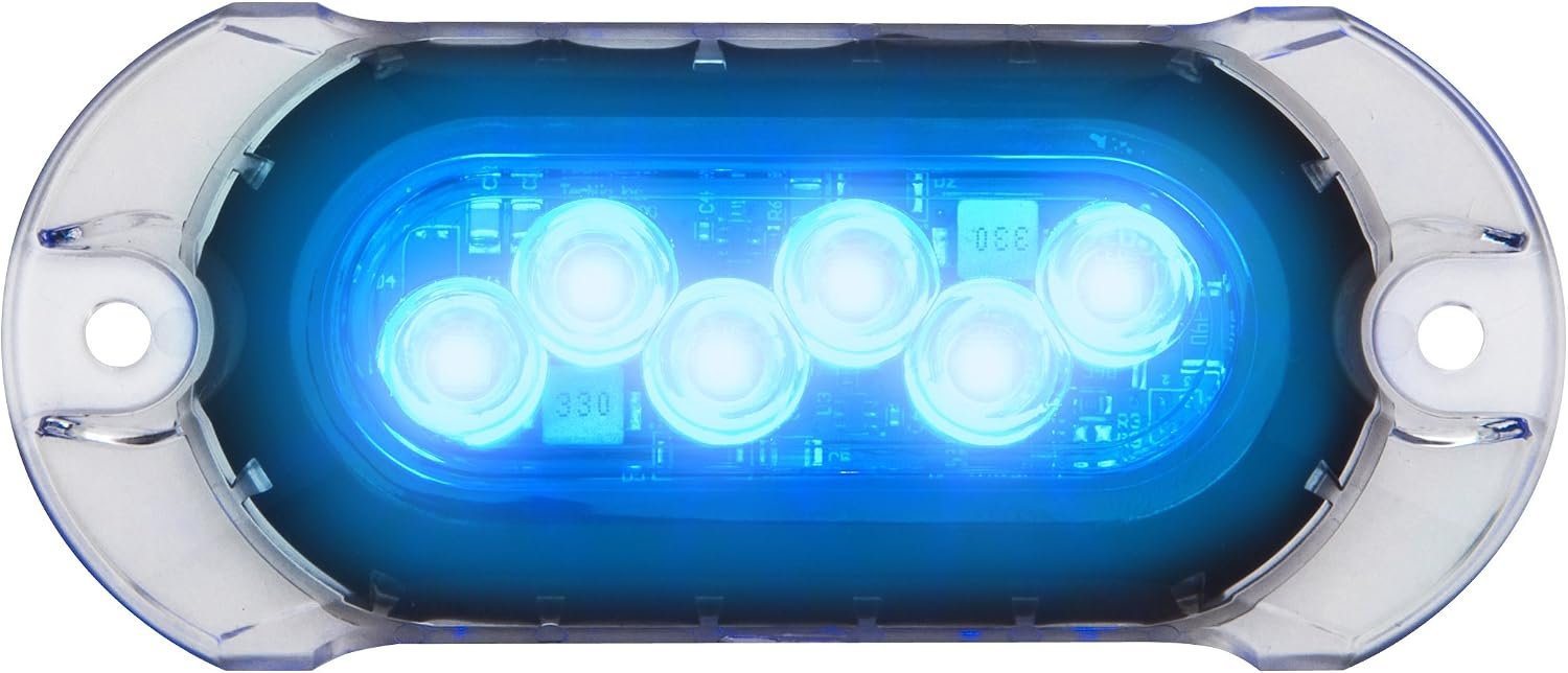 Attwood 65UW06B7 Blue Underwater LED Light – 6 LED Marine Fixture – 12/24V Surface Mount Design - Image 4