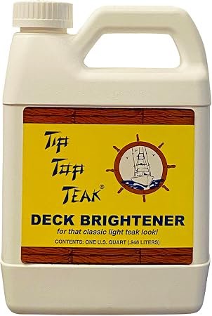 Sudbury TB3001 Tip Top Teak Brightener – Professional Teak Restoration Treatment for Marine Decks and Outdoor Wood Surfaces