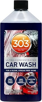 303 Products 30580 Car Wash – 18 oz pH Neutral Automotive Shampoo with High-Foam Formula and Streak-Free Finish