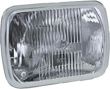 HELLA 3427291 Rectangular Headlamp Assembly – 190 x 132mm Headlight with Dust Cover and Bulb Included