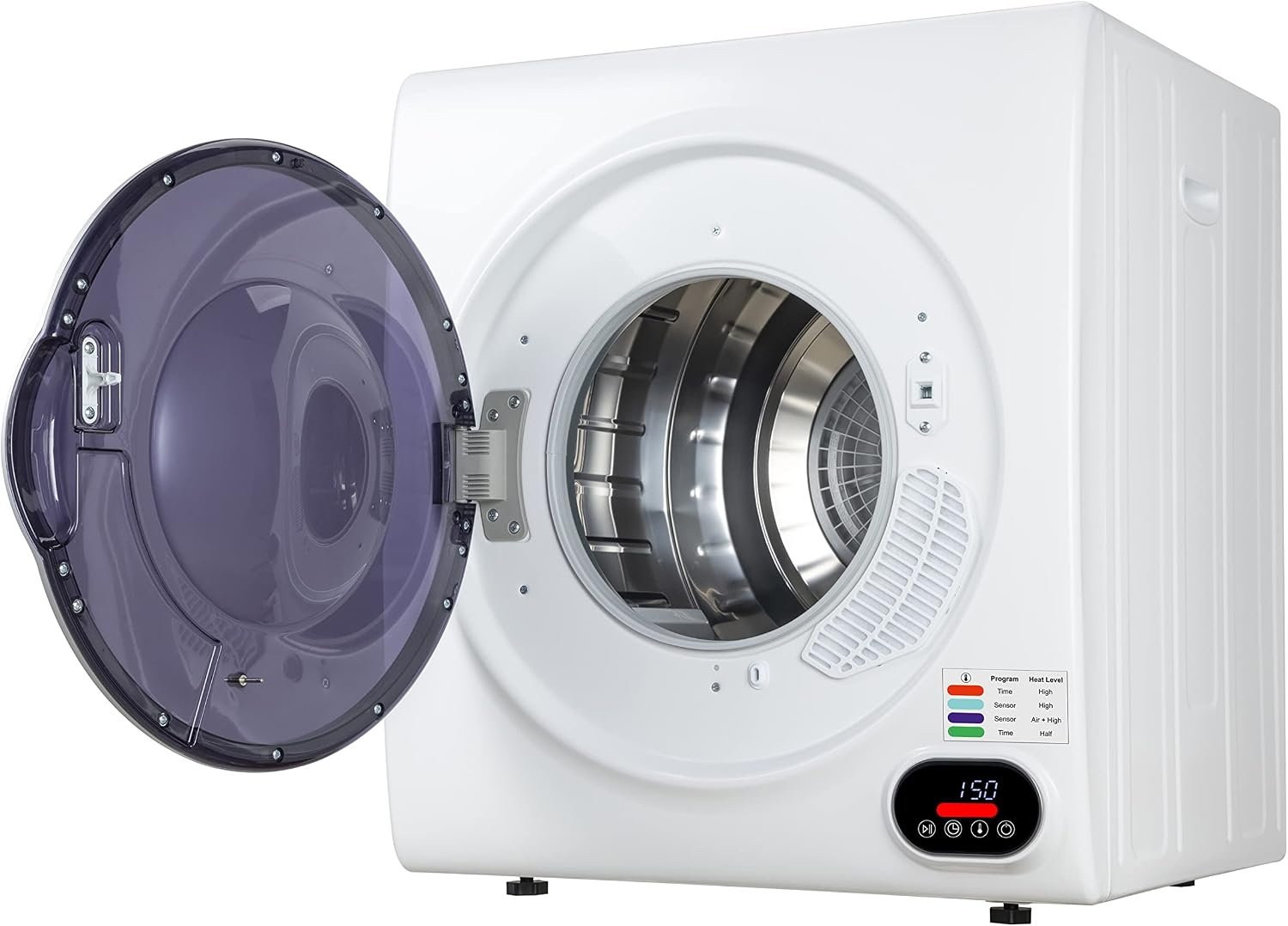 Pinnacle 21852W Compact Short Dryer – 13 lb Capacity, Stainless Steel Drum, 23.5 x 21.5 x 27.5 in, White Finish - Image 2