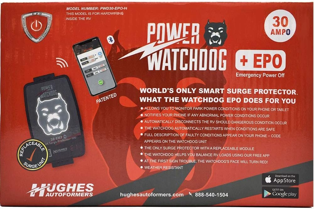 Hughes Autoformers PWD30EPOH Power Watchdog 30 Amp Surge Protector – Emergency Power Off RV Electrical Protection with Fault Monitoring - Image 5