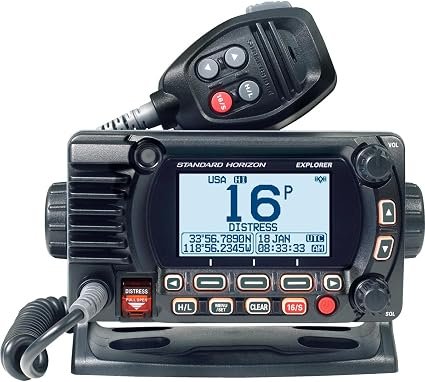 Standard Horizon GX1800GB RAM4 Second Station – Black Remote Access Microphone with GPS Support for GX1800 Series Radios