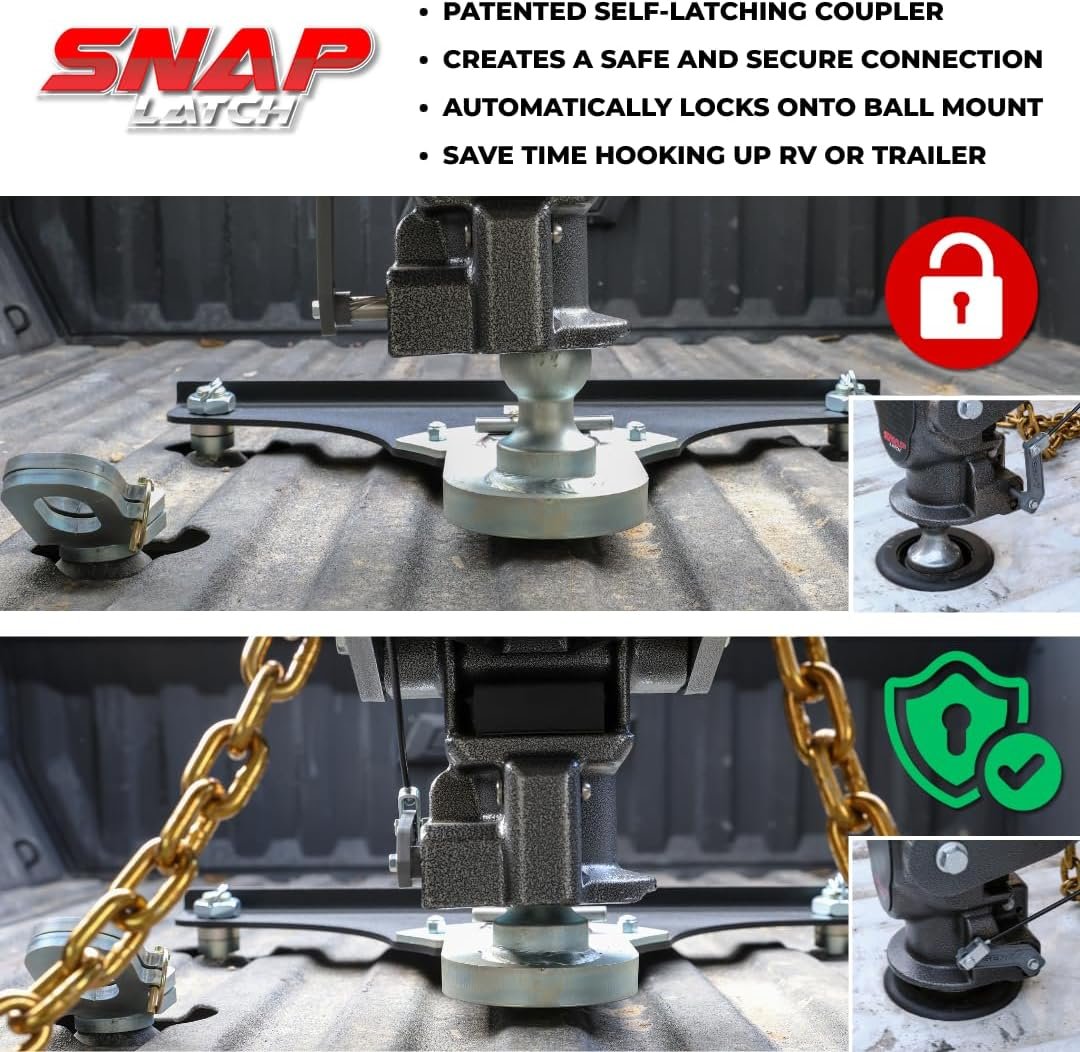 Gen-Y Executive Torsion-Flex Auto Latch Trailer Hitch – Heavy-Duty Shock-Mitigating Coupler System - Image 5