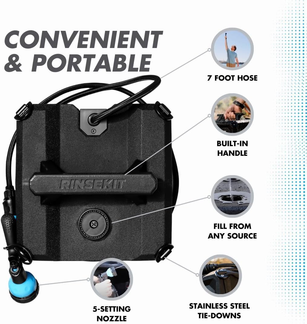 RinseKit Cube Electric Portable Shower – Battery-Powered Portable Water Sprayer with Rechargeable Pump System - Image 4