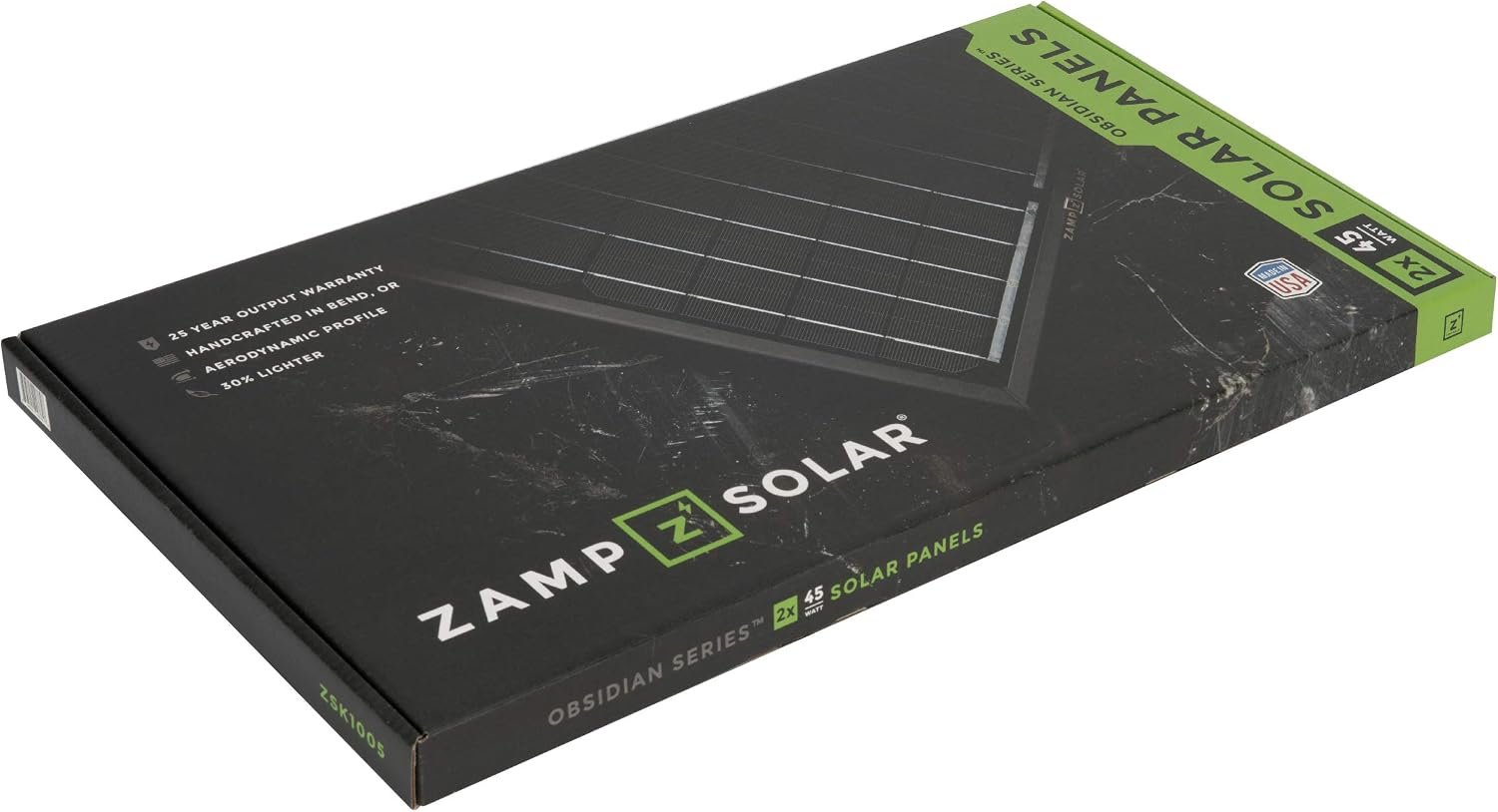 Zamp Solar ZSK1006 Obsidian 100 Watt Solar Kit – 43.6 x 20.7 in Panel, 5.01 Amp Output & Black Aluminum Frame - Image 7