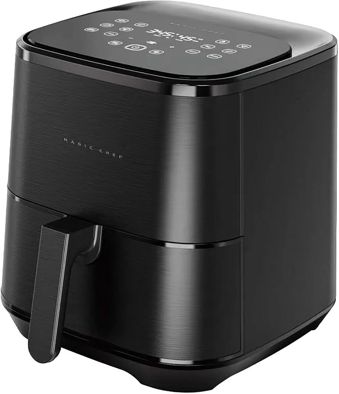Magic Chef MCSAF55F Flip-Up Control Panel Air Fryer – 5.5 Quart Capacity – Digital Touch Controls – Black Finish
