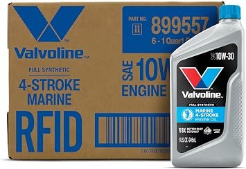 Valvoline 899557 Full Synthetic Marine Engine Oil – NMMA FC-W Certified Protection for 4-Stroke Marine Engines