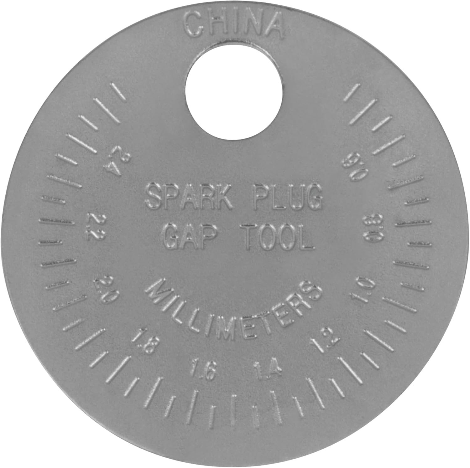 Perform Tool W80535 Spark Plug Gap Gauge – SAE .020-.100in and Metric 0.5-2.5mm Scale with Electrode Adjusting Slot - Image 3