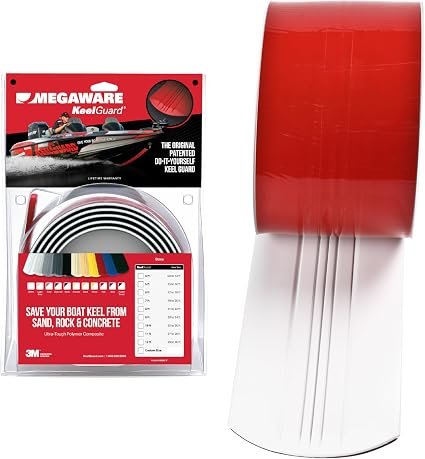 Megaware KeelGuard 20110 White Bow Protector – 10ft Hull Protection Strip for Boat Keel Abrasion Prevention