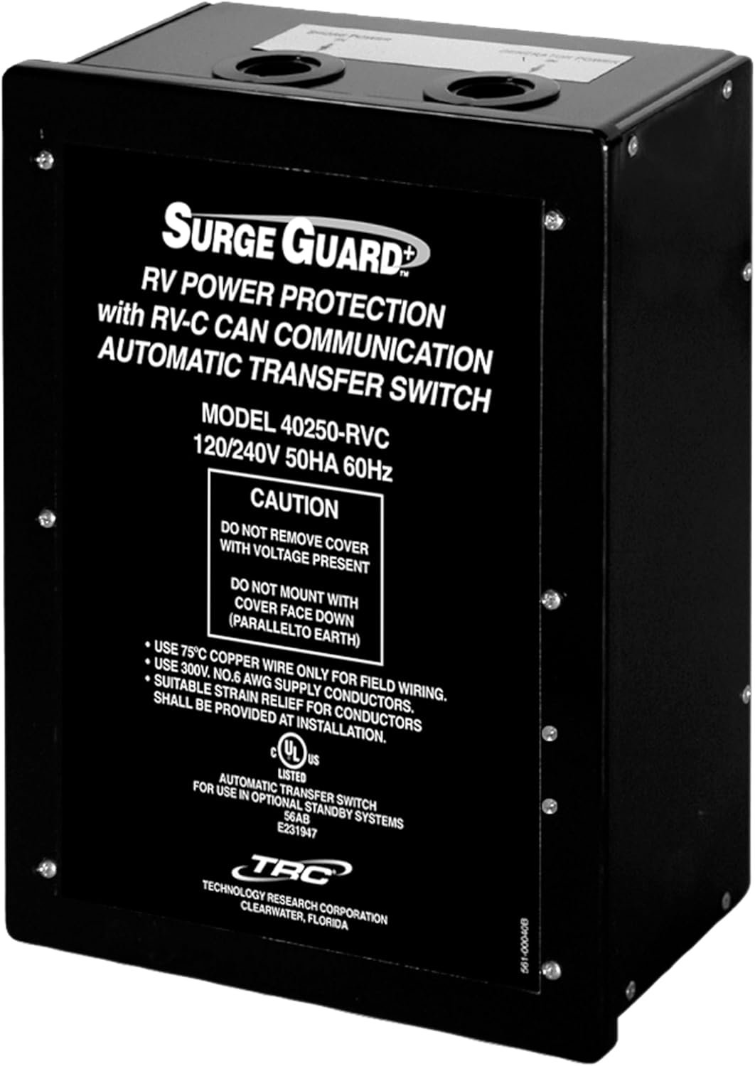 Southwire 40350RVC3 Surge Guard 50 Amp Automatic Transfer Switch – 120/240V RV Power Protection with RVC Communication