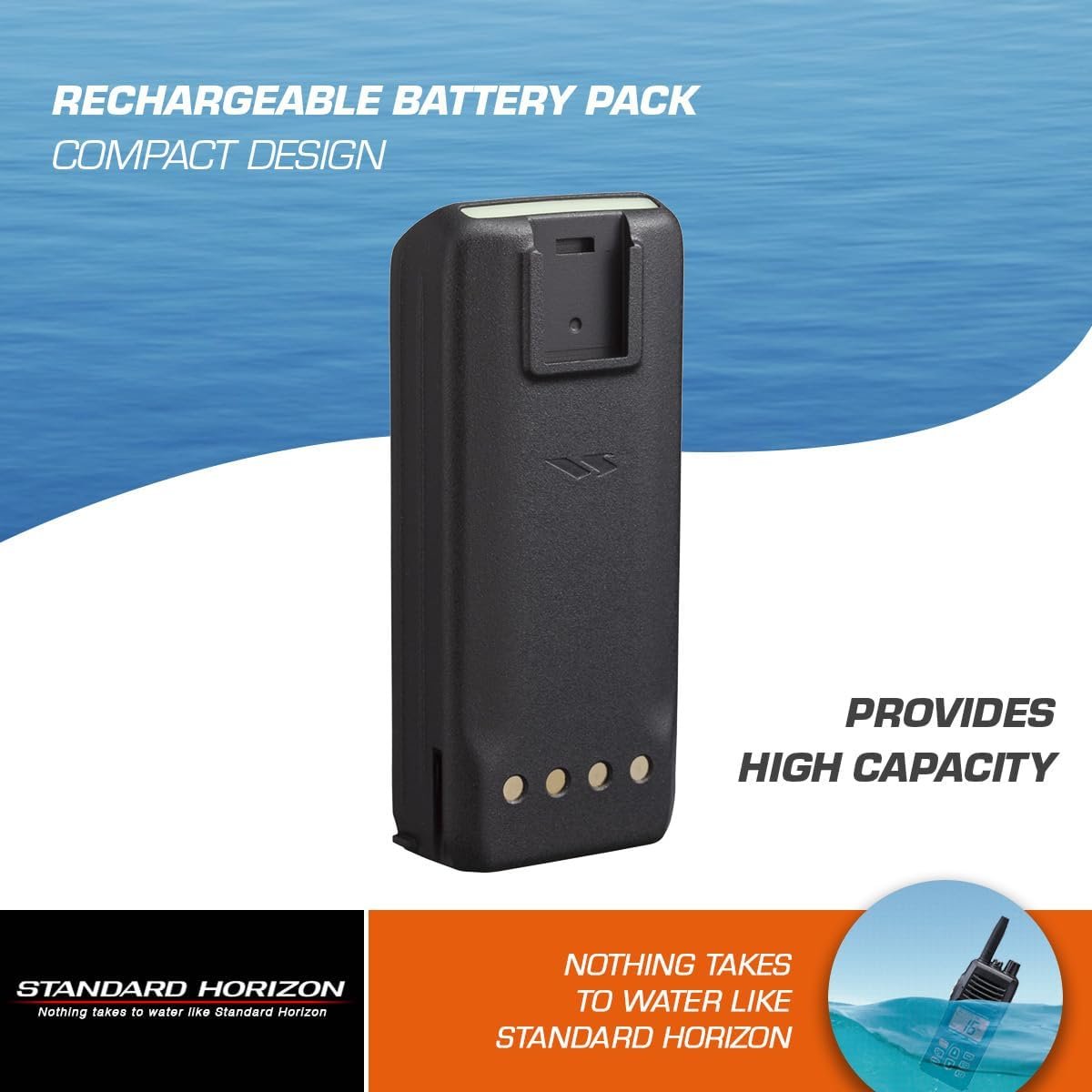 Standard Horizon FNB-110LI Lithium-Ion Battery Pack – Replacement Rechargeable Battery for HX290 Handheld VHF Radio - Image 4