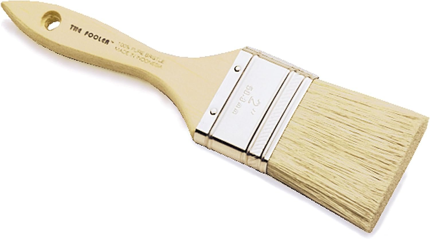 Redtree The Fooler 10001 Disposable Paint Brush – 1 in White China Bristle with 3/8 in Double-Thick Fill and Square Trim