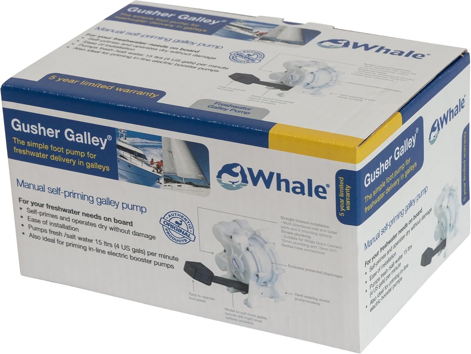 Whale GP0551 Gusher Galley MK3 Pump – Left-Hand Manual Freshwater Pump for Marine Sink Installations - Image 3
