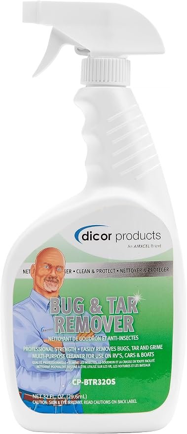 Dicor CPBTR320S Bug and Tar Remover – 32oz RV Exterior Cleaning Spray for Road Grime and Residue Removal