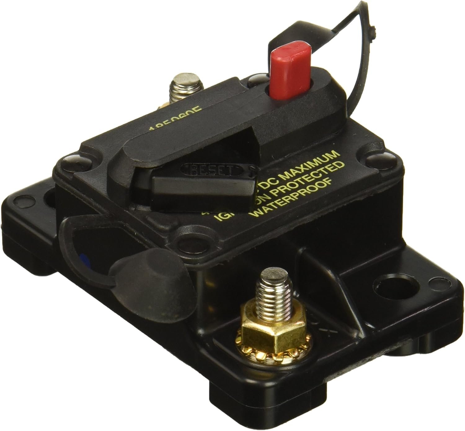 Bussmann CB18560 Waterproof Circuit Breaker – 60 Amp Type III Resettable Marine Breaker with Switchable Reset