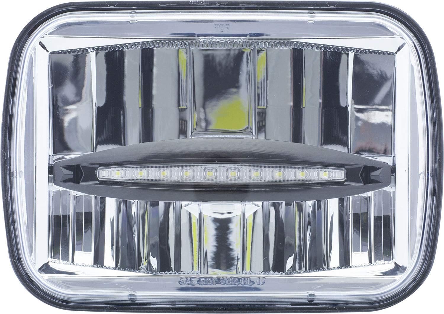 Optronics HLL70HLBP 5x7 LED Headlamp – High and Low Beam Headlight with 12 LED Diodes and Polycarbonate Lens - Image 2