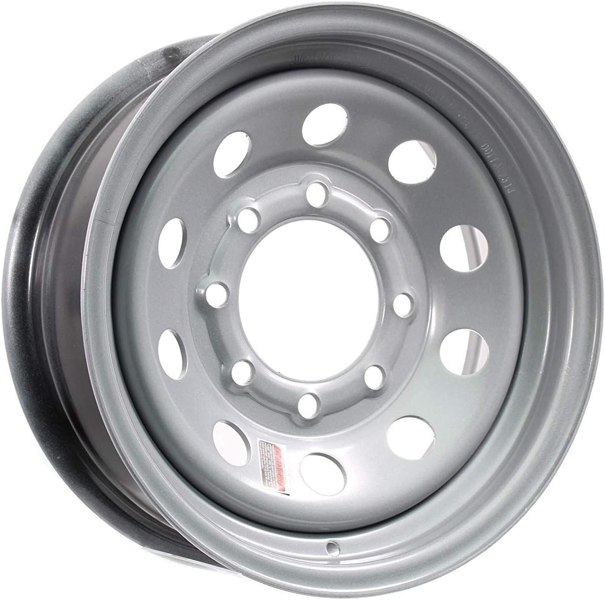 Americana 20794 Heavy-Duty Modular Trailer Wheel – 16 x 6 Inch Silver Steel Wheel with 8 on 6.5 Bolt Pattern