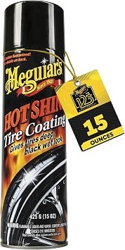 Meguiar’s G13815 Hot Shine Tire Spray – High-Gloss Tire Dressing with Long-Lasting Wet Shine Finish