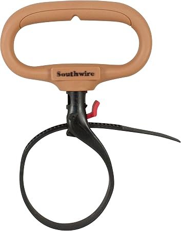 Southwire 58299240 Clamp Tie – 2in Brown Cable Organizer with 360° Rotating Handle and Easy Release Trigger 25-Pack