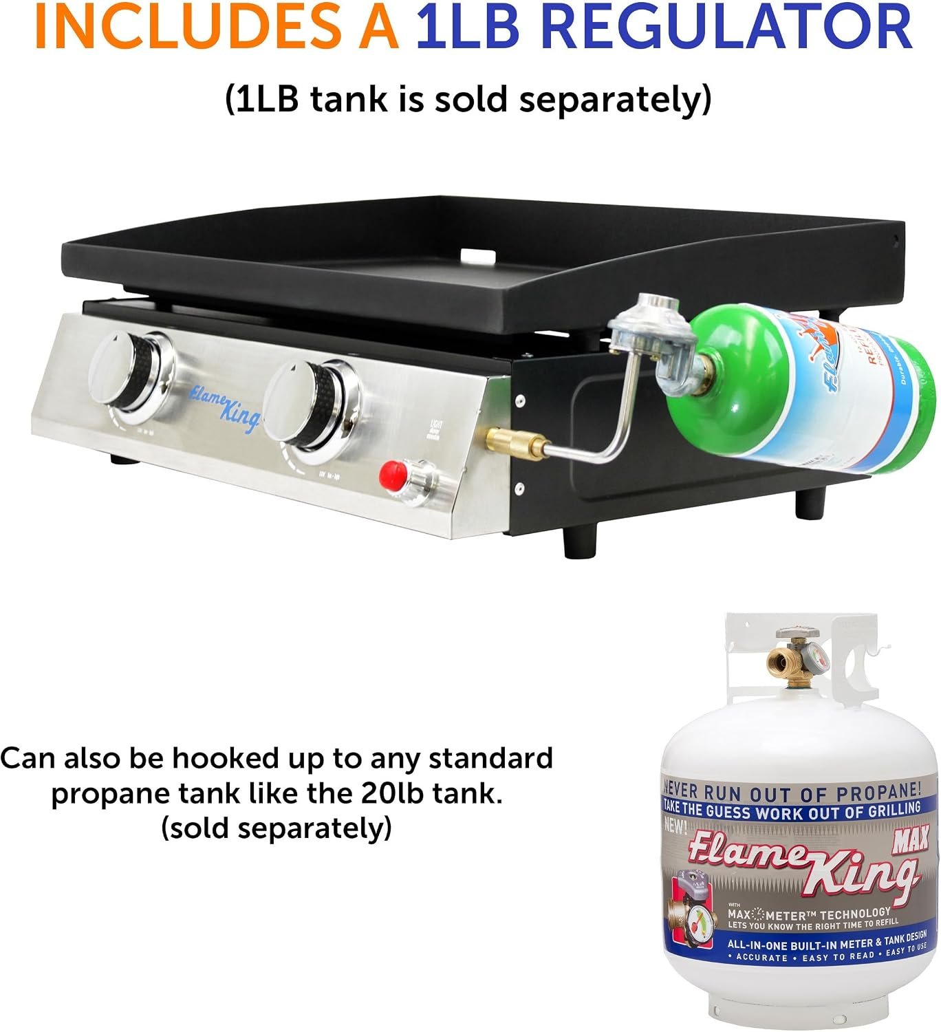 Flame King NFMHT120DB Heavy-Duty Propane Tabletop Fire Pit – Portable Flat Top Design with Adjustable Flame Control - Image 4