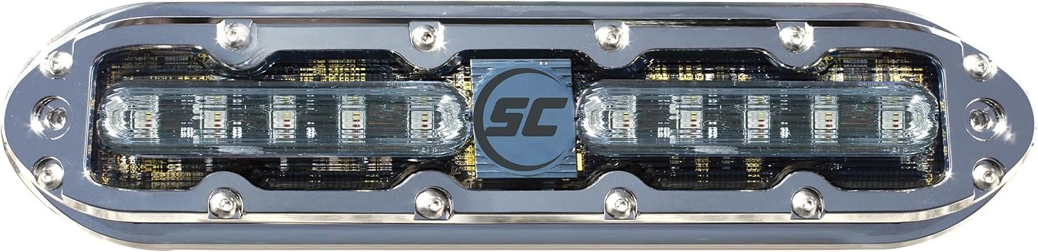 Shadow-Caster SCM10GW20 SCM 10 Great White Underwater Light – Compact High-Output White Marine LED Light