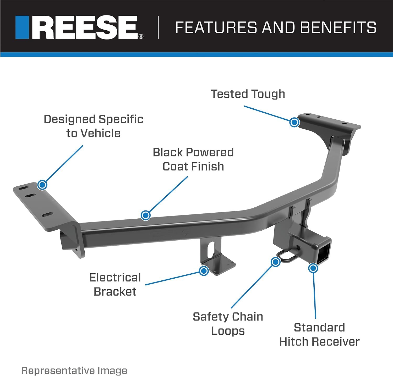 Reese Towpower 36047 Premium Receiver Lock – 5/8 in Pin Diameter, Chrome Finish, Fits Class III IV V Receivers - Image 7