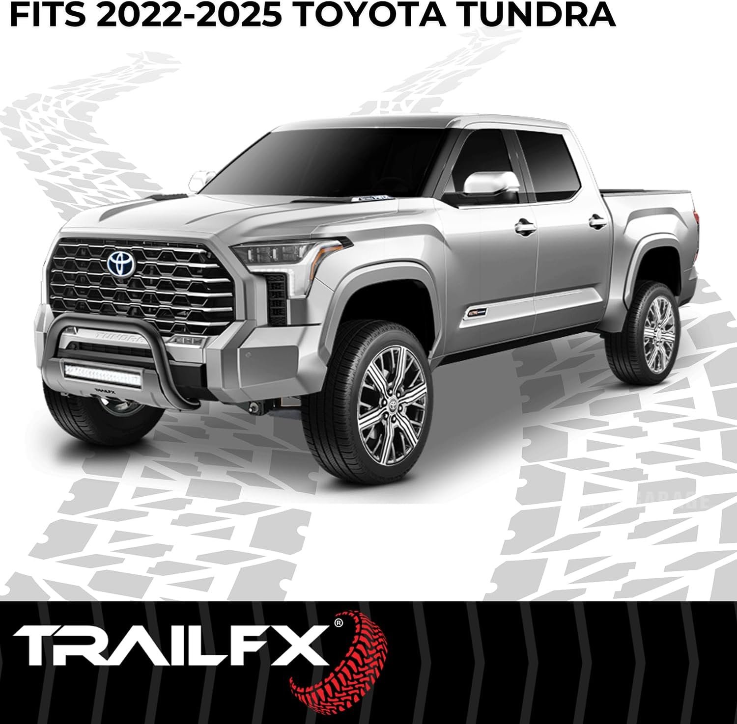 TrailFX B1614TKIT 3.5in Oval Bull Bar with 20in LED Light Bar – Black Powder-Coated Steel – Fits 2022-2025 Toyota Tundra - Image 5