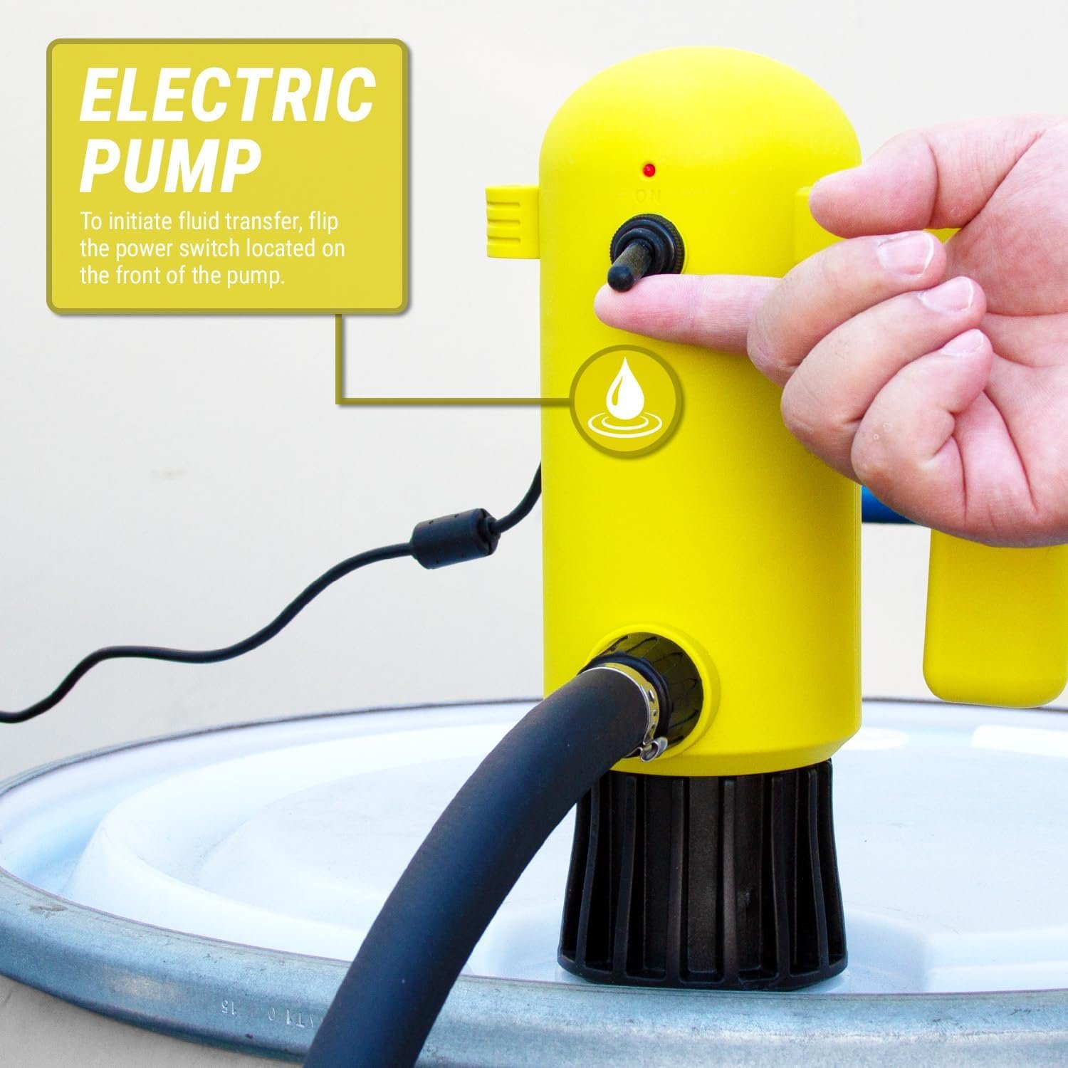 Tera Pump 20079 TREDRUME Electric Drum Pump – Powered Transfer Pump for 15 to 55 Gallon Fuel and Utility Drums - Image 2