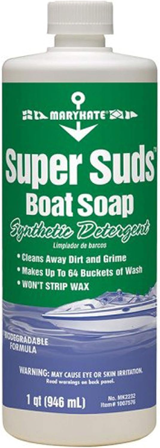 CRC MaryKate MK2232 Super Suds Boat Wash – Concentrated Marine Cleaning Formula for Fiberglass, Metal, Vinyl, and Painted Surfaces