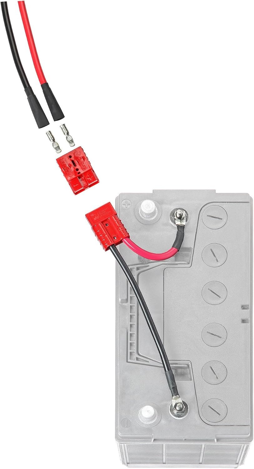 Connect-Ease CE12VBOMK 12V Outboard Motor Connection Kit – 6 AWG Marine Battery Wiring with 8 AWG Accessory Connector