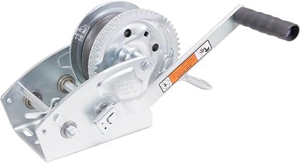 Dutton-Lainson 14846 DLC2500 Pulling Winch – 2500 lb Capacity, 25 ft Polyester Strap, Zinc-Plated 2-Speed Design