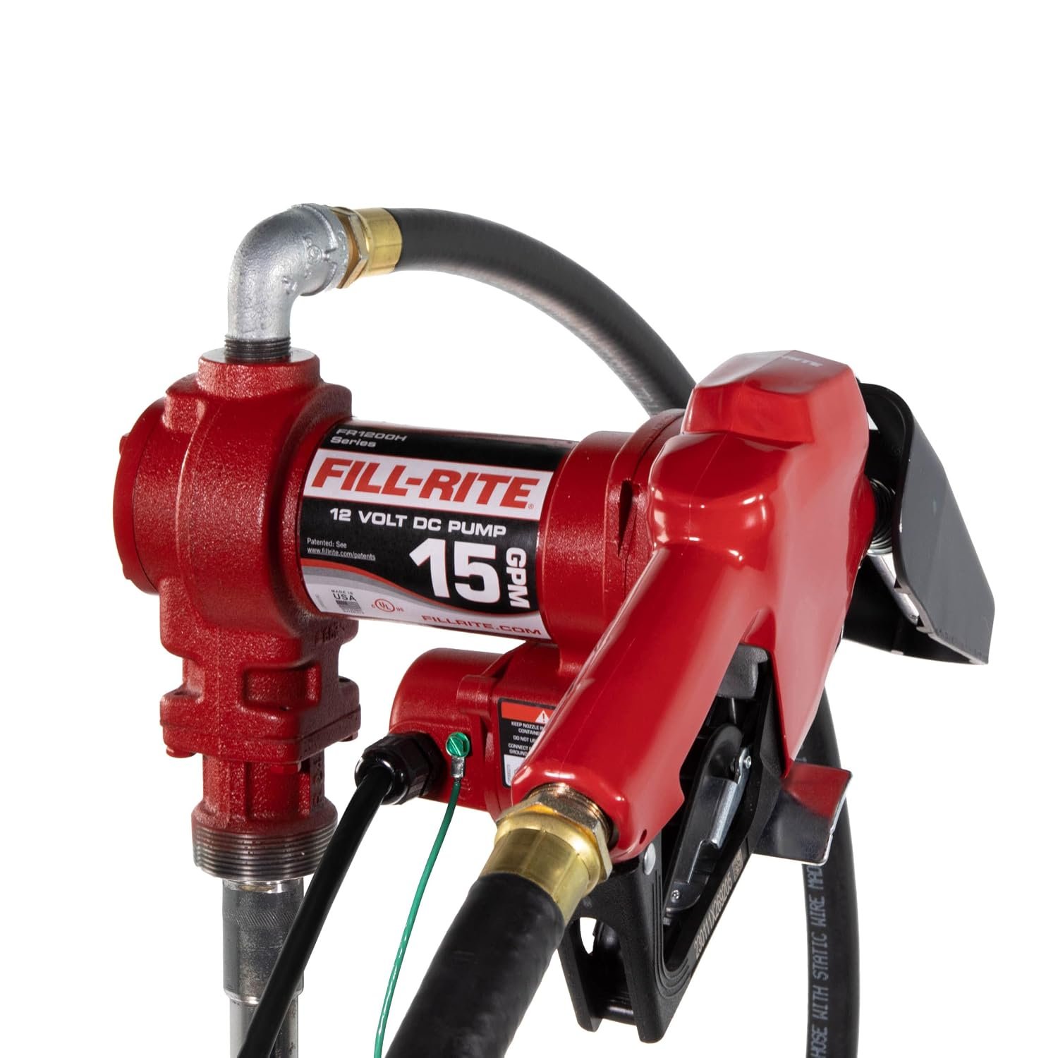 Fill-Rite FR1210HA 12V DC Fuel Transfer Pump Kit – 15 GPM System with Automatic Nozzle and Hose Package - Image 2