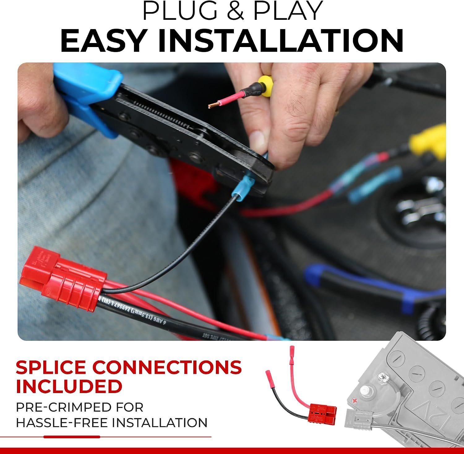 Connect-Ease RCE12VB8 Trolling Motor Battery Connector – 8 AWG Quick Connect System for Marine and Utility Equipment - Image 6
