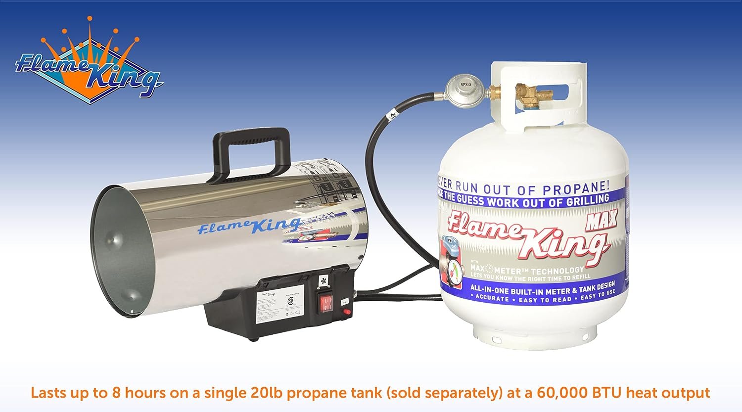 Flame King YSNAD018 Portable Propane Forced Air Heater – 60,000 BTU Outdoor Jobsite and Garage Heating System - Image 6