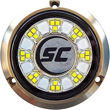 Shadow-Caster SCR24GWBZ1 SCR-24 Great White Underwater Light – High-Output White Marine LED Lighting