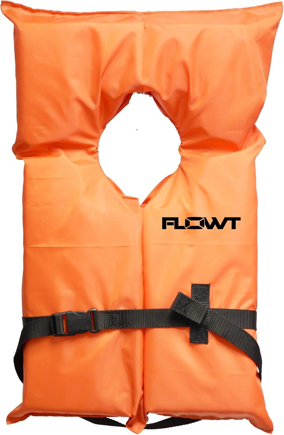 Flowt 40000YTH AK1 Youth Life Vest – Orange Foam Flotation Vest with Adjustable Straps for Recreational Boating