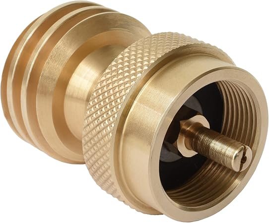 Flame King AB227 CGA600 to QCC Adapter – Propane Cylinder Conversion Adapter for Disposable Tank Connections