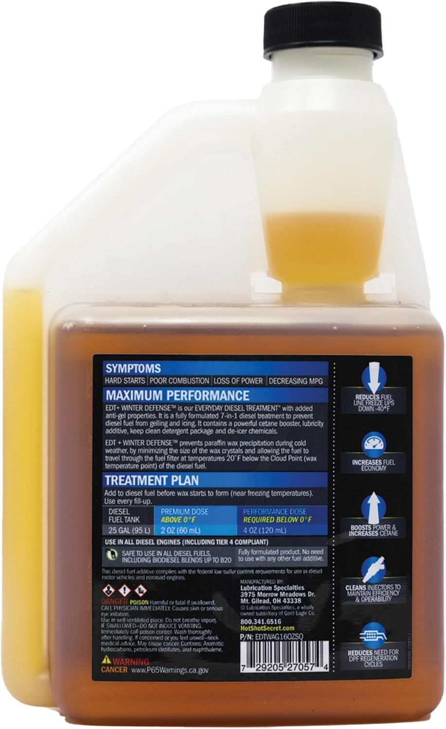 Hot Shot's Secret EDTWAG16OZ EDT Winter Anti-Gel Fuel Additive – 16 oz Diesel Treatment with Cold Flow Protection for Canadian Winters - Image 2