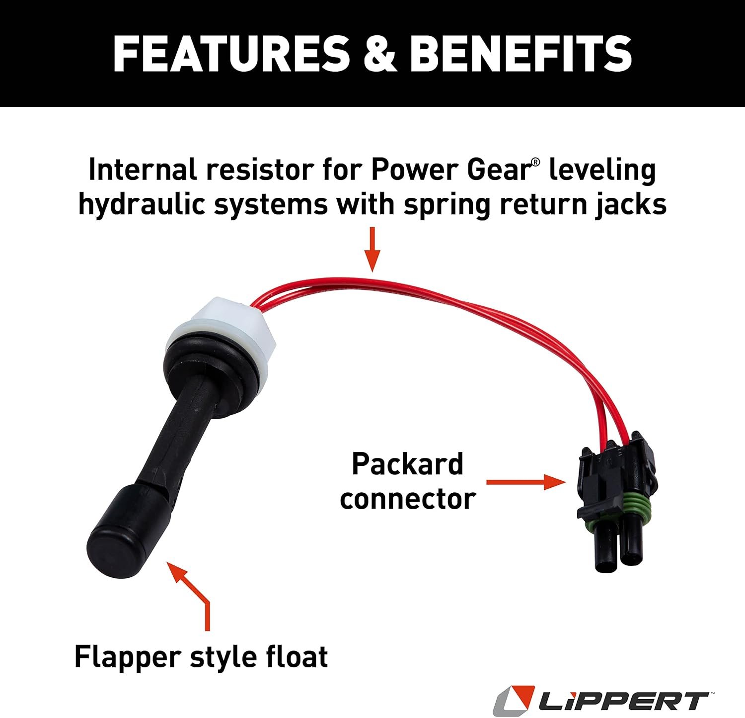 Lippert 359063 Fluid Level Sensor with Reservoir and Wiring Pack – Hydraulic Leveling System Component - Image 2