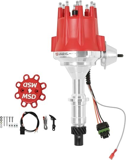 MSD 8528 Pontiac V8 Ready-to-Run Distributor – Built-In Rev Limiter, Vacuum Advance, Fits 326-455 Pontiac Engines