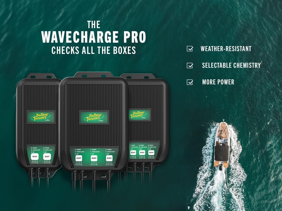 Battery Tender 0221007DLW WaveCharge Pro Marine Charger – 2 Banks, 20A Output, Automatic Battery Maintenance - Image 6