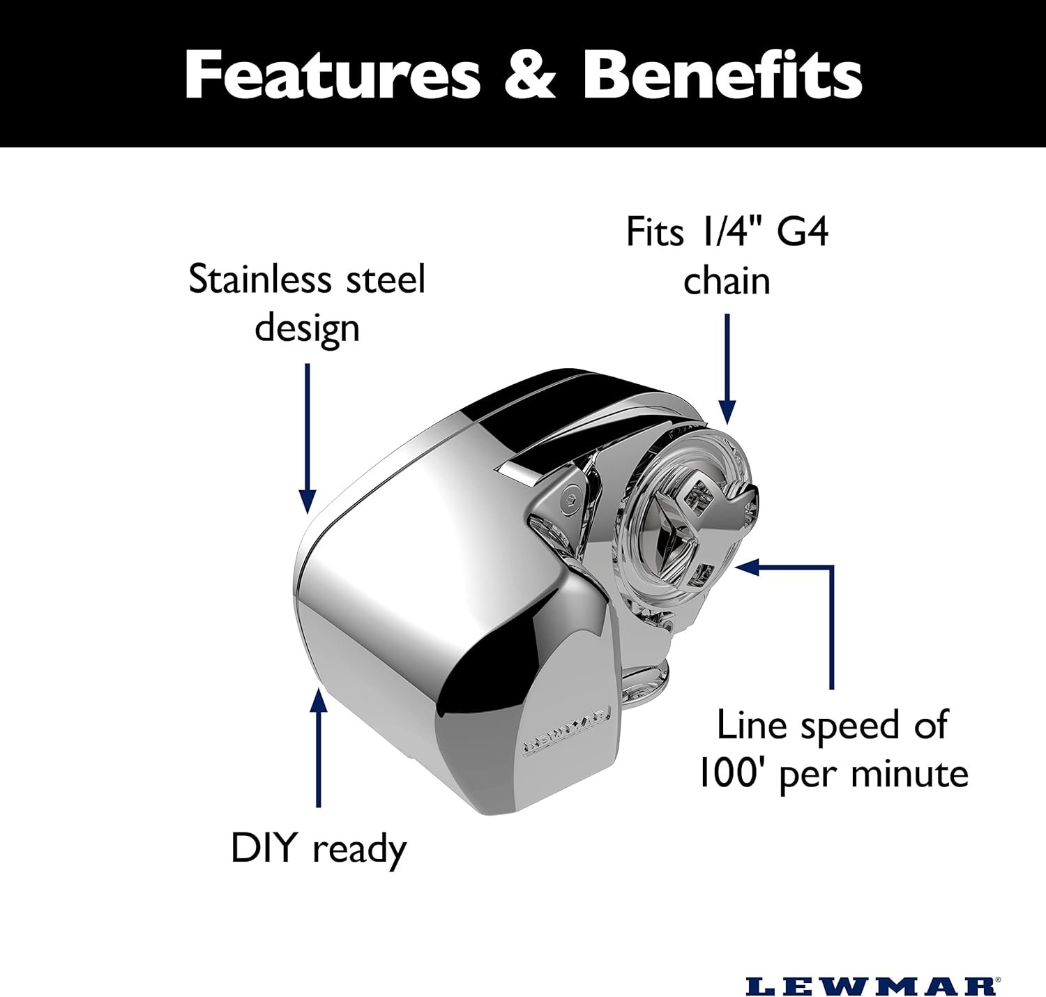 Lewmar Pro-Series 700 Windlass Conversion Kit – Supports 6mm, 7mm and 1/4in Chain for Pro-Series 700 Windlasses - Image 4