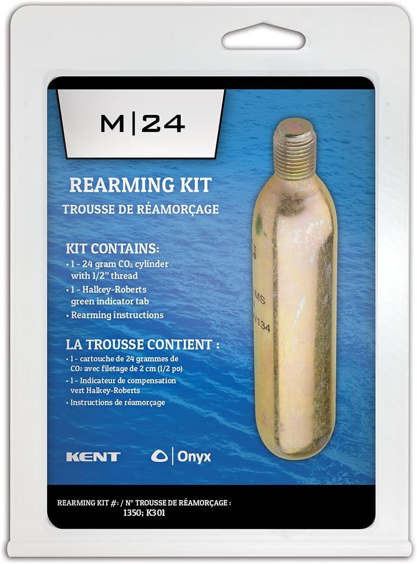 Onyx Outdoors Rearming Kit Models 3001 3100 3301 – 24g CO2 Cylinder with 1/2in Thread and Green Indicator Tab - Image 2
