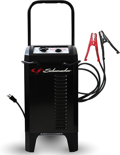 Schumacher SC1445 Manual Wheel Charger – 250/50/25/10 Amp Battery Charger and Engine Starter with Rolling Cabinet Design