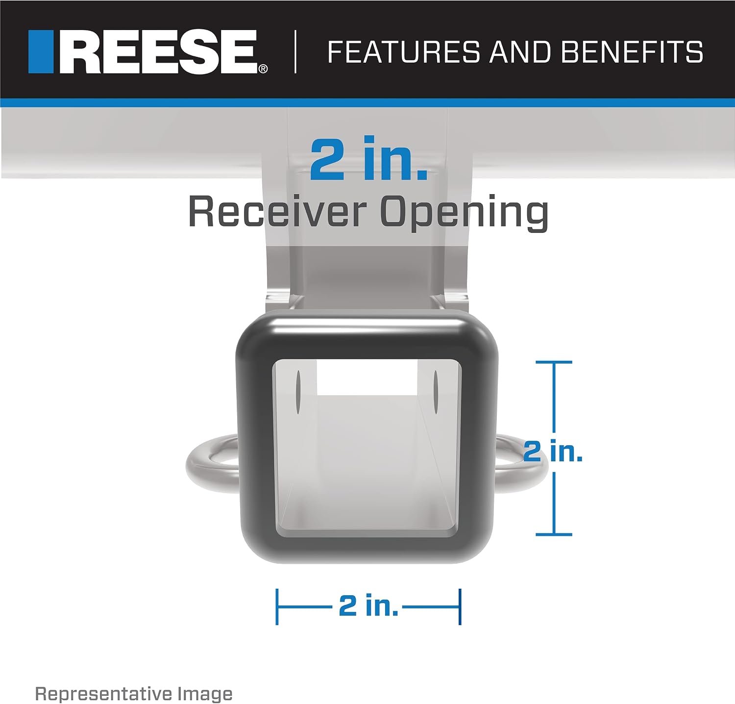 Reese Towpower 36047 Premium Receiver Lock – 5/8 in Pin Diameter, Chrome Finish, Fits Class III IV V Receivers - Image 6