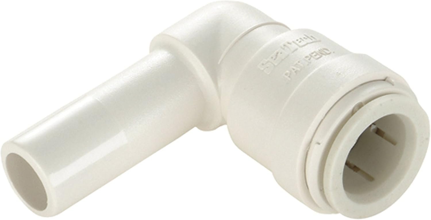 AquaLock 3512-1008 Stackable Hose Barb Elbow – 1/2in CTS x 1/2in Barb Push-to-Connect Polysulfone Fitting