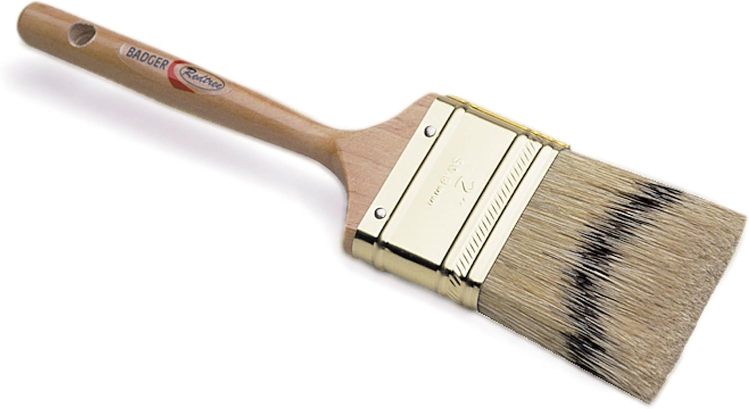 Redtree 10041 Badger Paint Brush – 2-1/2in Natural Badger Style Bristle Brush with Premium Fine Finish Design
