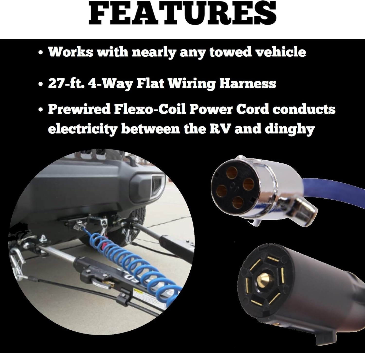Roadmaster 15247 Towed Vehicle Wiring Kit – 4-Wire to 7-Wire Flexo-Coil Wiring System for Flat Towing - Image 3
